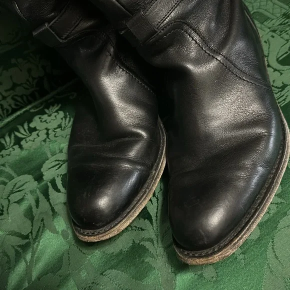 Frye Black Dorado Pull-On Riding Boots Size 8 - Picture 3 of 6